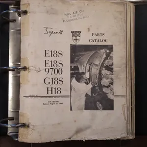 1962 Beechcraft Super 18, E18S, 9700, G18S & H18 Parts Manual